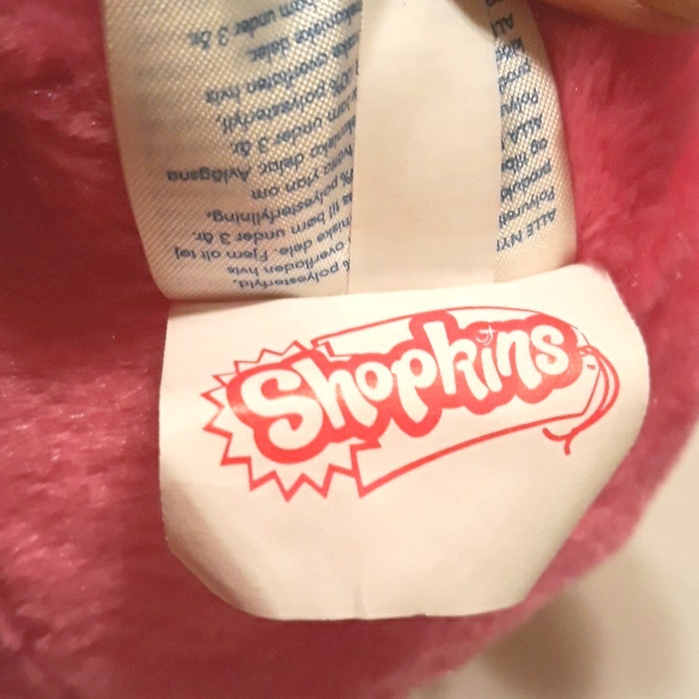 Build-A-Bear x Shopkins D'Lish Bear Pink Plush Stuffed Animal Blue Eyes - Picture 9 of 11